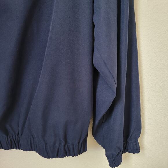 Eddie Bauer Golf Pullover 1/4 Zip Navy Blue Jacket Rain Resistant Medium Active - Picture 12 of 14